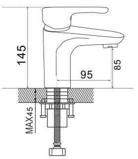 Смеситель для раковины Shevanik S5601 хром